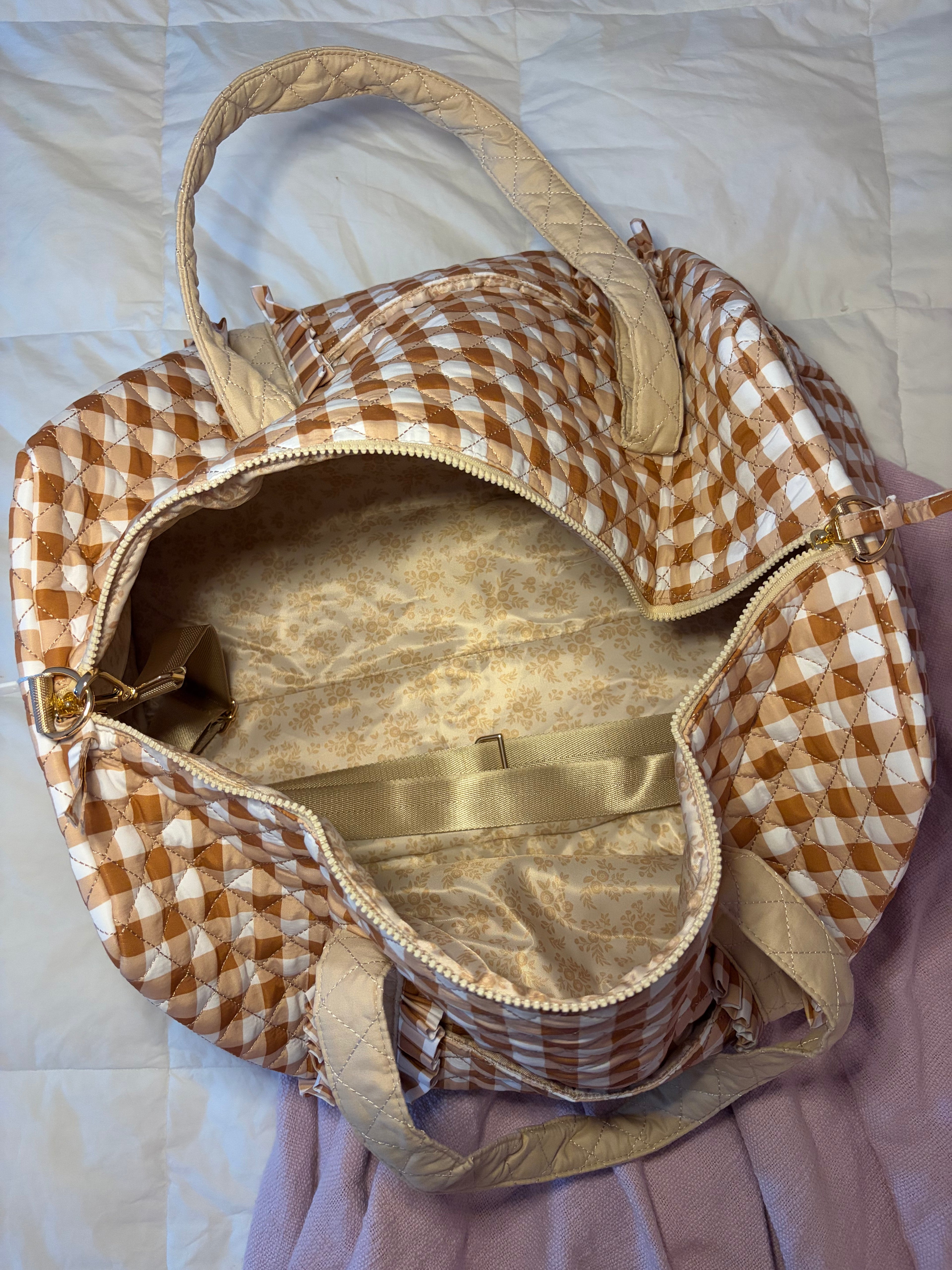 Gingham Hospital Bag