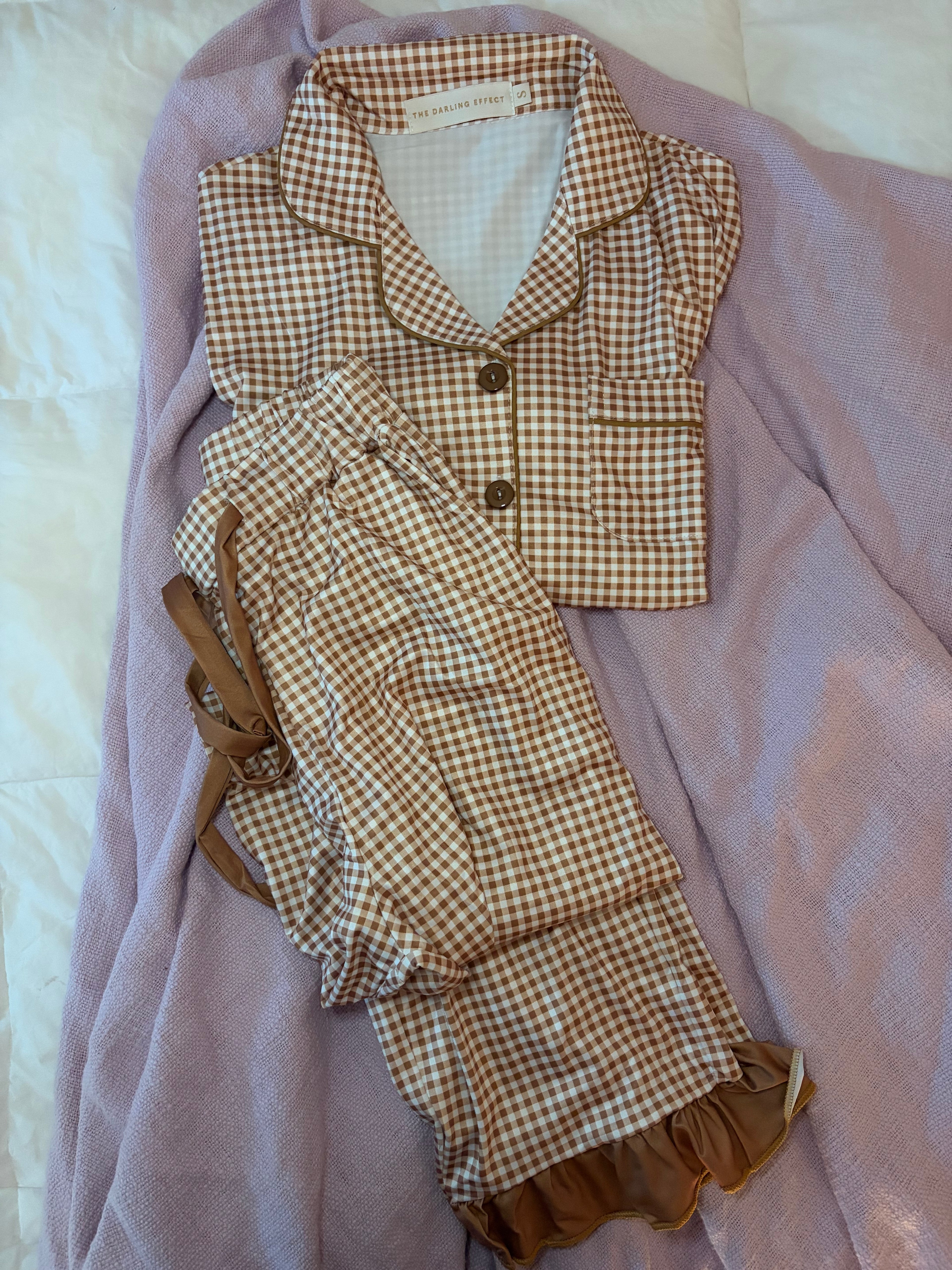 Gingham Pajama Set